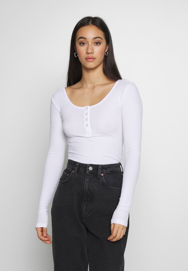 nial long sleeve top white