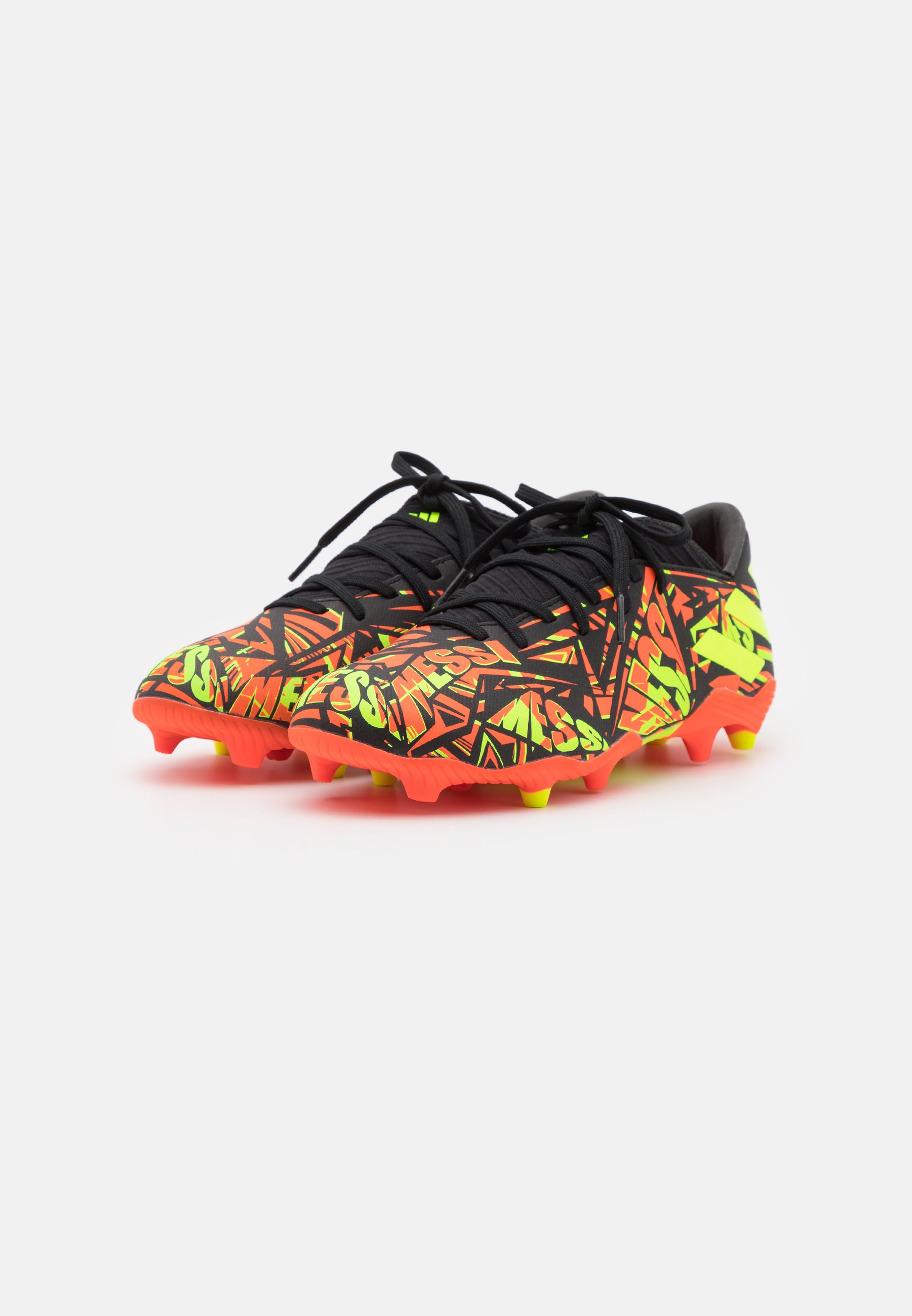 adidas Performance NEMEZIZ MESSI .3 FG - Fußballschuh Nocken - solar  red/solar yellow/core black/rot - Zalando.de