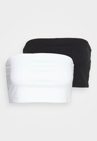 ONLLIVE LOVE DOUBLE TUBE CROP 2 PACK - Top - black/white