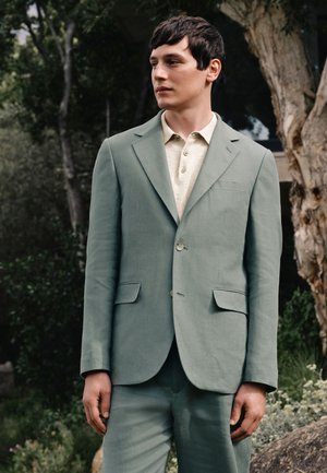 Next, REGULAR FIT - N.PREMIUM TAILORED FIT LINEN SUIT JACKET  . - Veste de costume - green