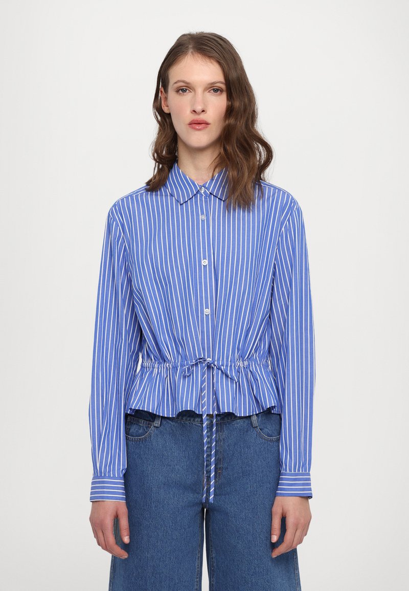DESIGNERS REMIX - ARTHUR WAIST SHIRT - Paitapusero - blue/white, Suurenna