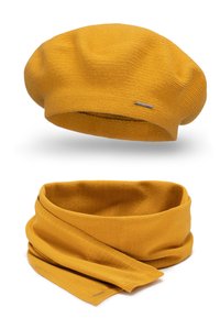 7005 BERET AND SCARF SET - Sál - honey
