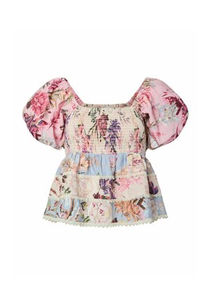 YAS, SMOCK TOP YASMESSA - Bluse - pristine