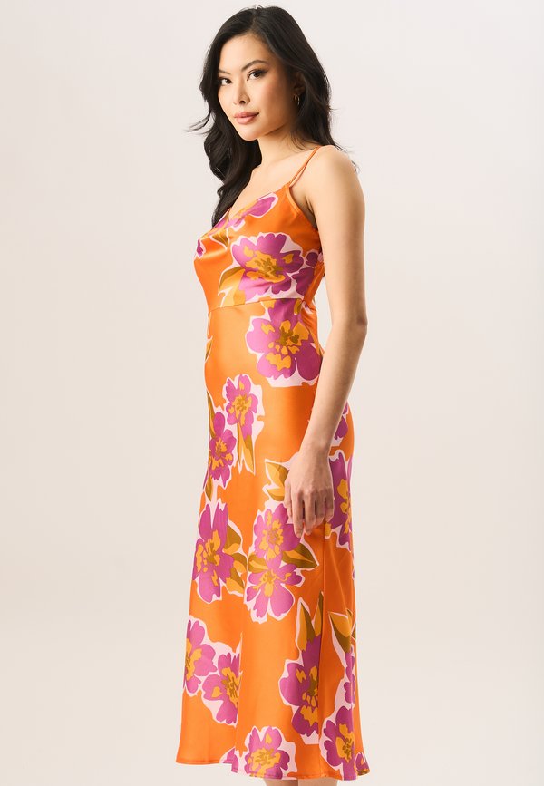 FLORAL PRINT SLIP MIDI  - Day dress - orange3