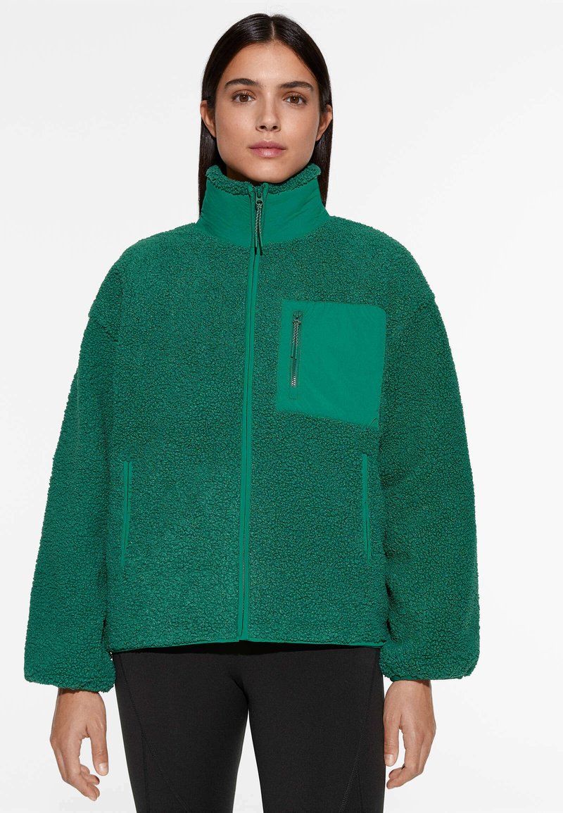 OYSHO Fleece jacket dark green Zalando.ie
