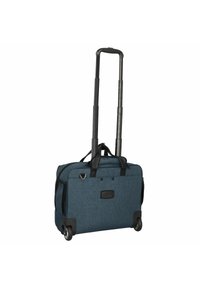 Dermata BUSINESSTROLLEY 44 CM LAPTOPFACH - Trolley - petrol