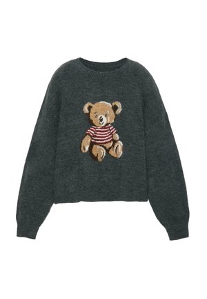 BEAR GRAPHIC - Svetrík - dark grey