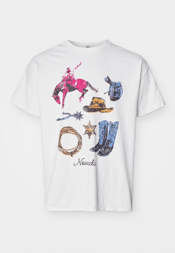 NEVADA COWBOY TEE UNISEX - Print T-shirt - ecru4