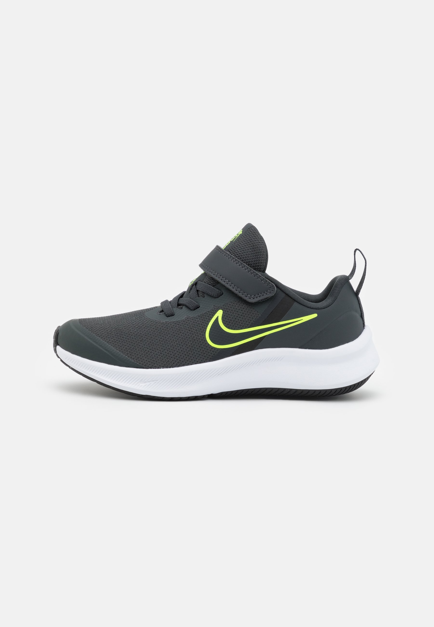 Nike Performance STAR RUNNER UNISEX - black/volt/anthrazit Laufschuh 3 smoke grey/ dark Neutral 