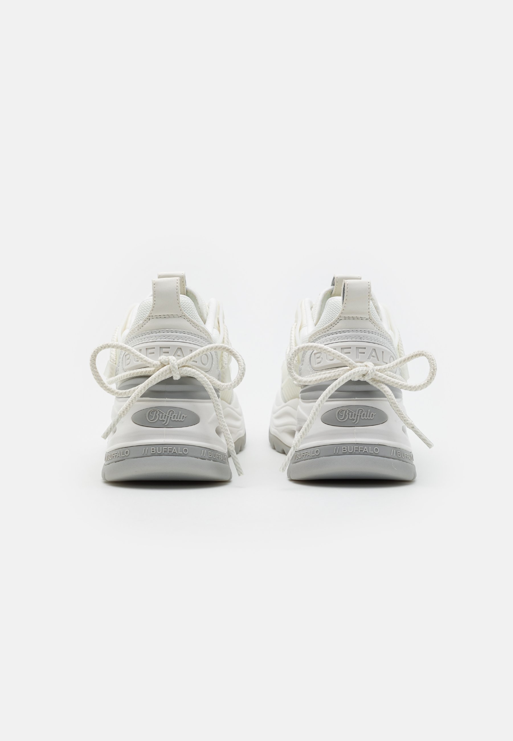 Buffalo TRIPLET LACE - Trainers - white/silver/white - Zalando.co.uk