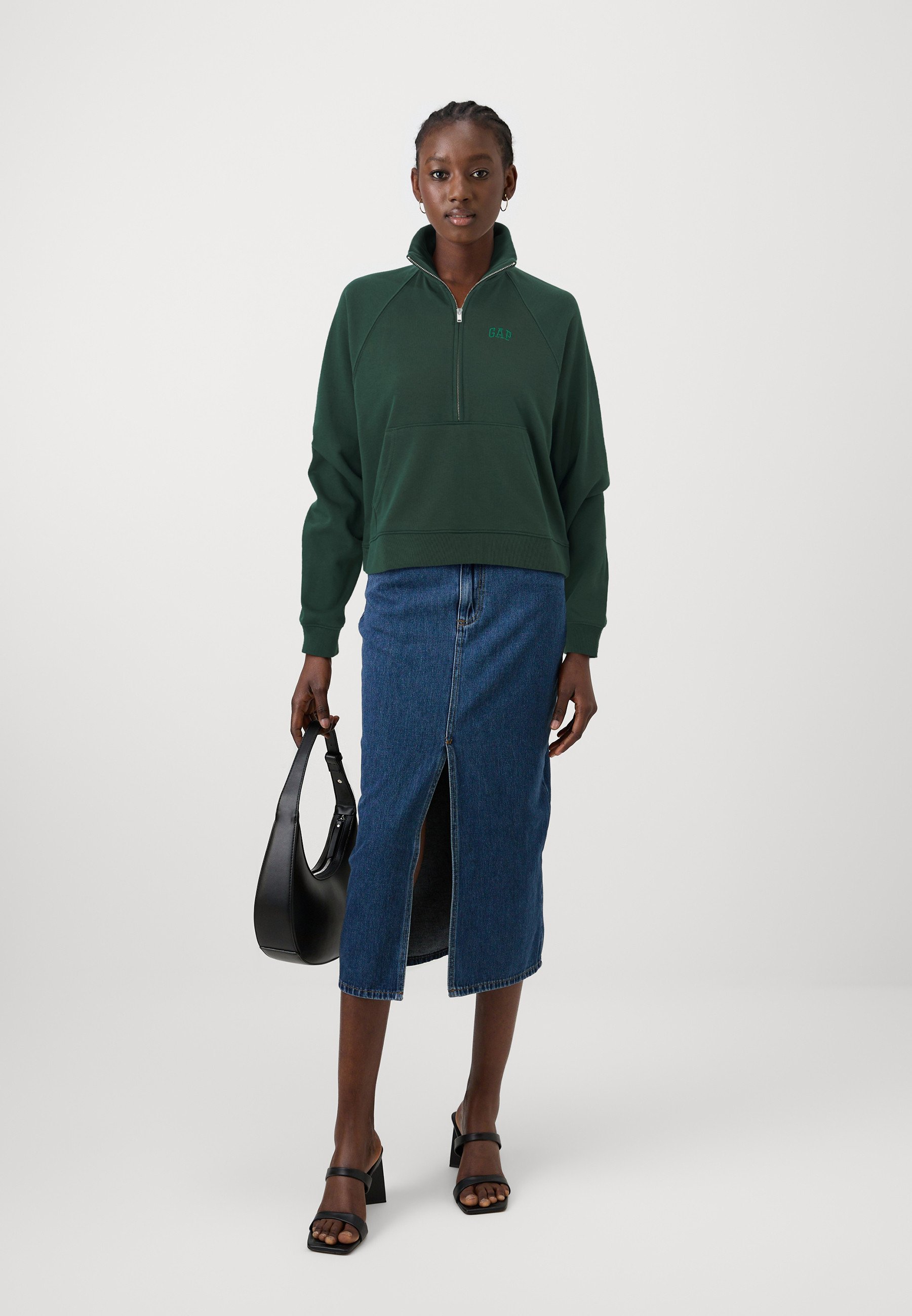 GAP LOGO QUARTER ZIP - Sweatshirt - essex green/green - Zalando.ie