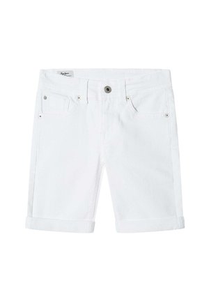 SLIM - Jeansshorts - white