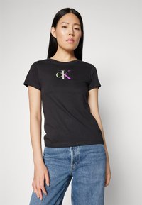 Calvin Klein Jeans SLIM TEE - T-shirts print - black