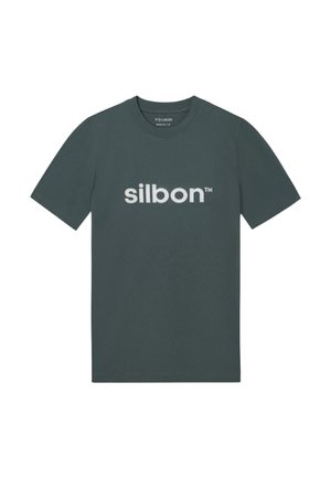 Silbon, CAMISETA SILBON FLOCK VERDE OSCURO - Camiseta estampada - verde