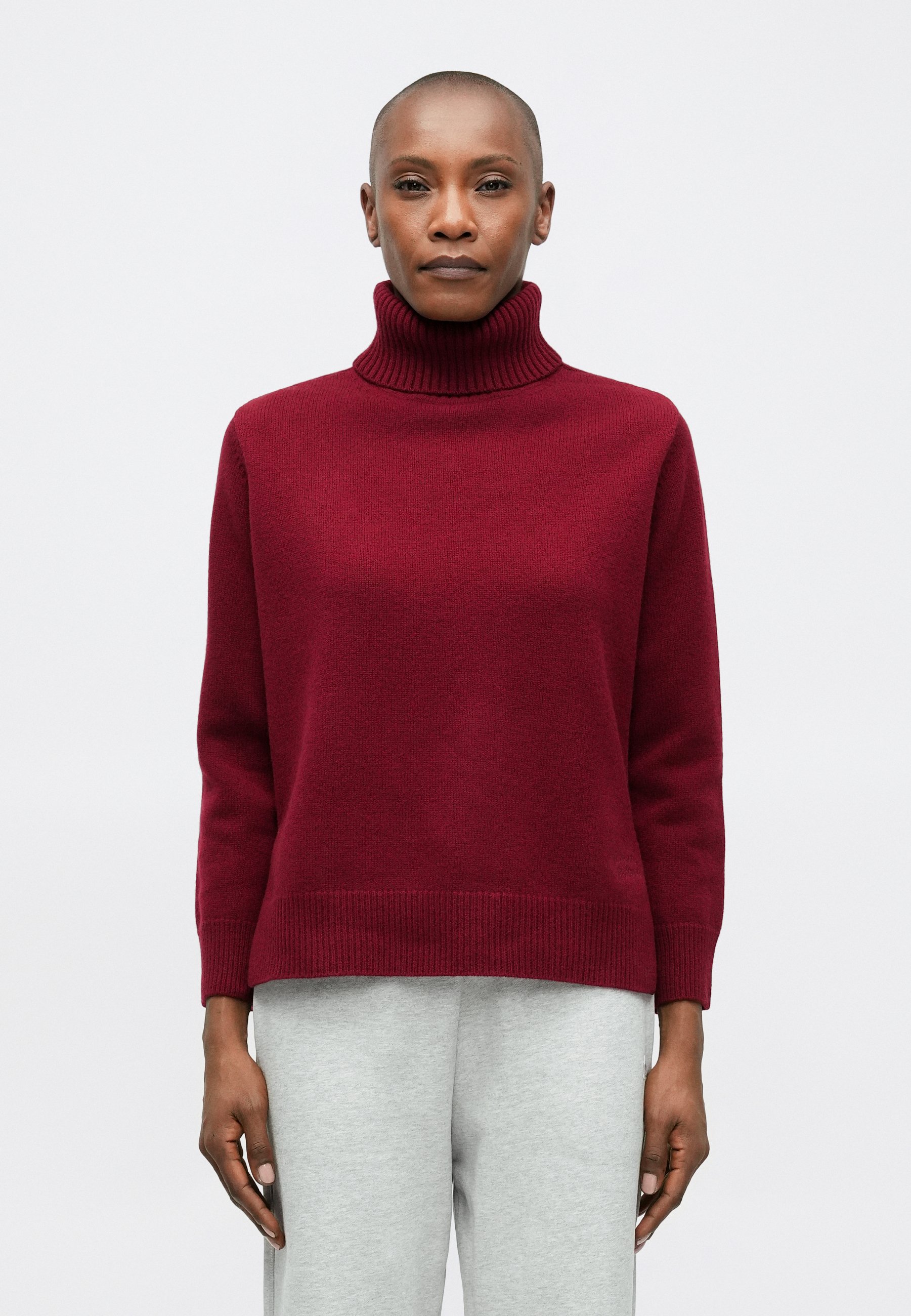 トップス misha and puff Turtleneck redflame 2Y Maison Kitsuné COMFORT TURTLE NECK - Jumper - mahogany red/dark