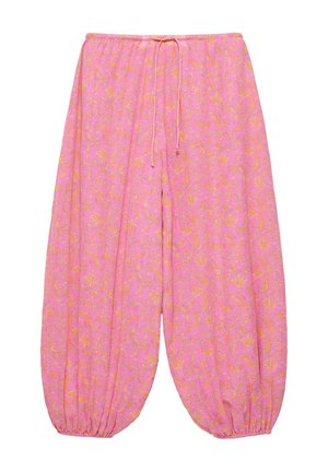 PULL&BEAR PRINTED SAROUEL - TROUSERS - Nohavice - pink