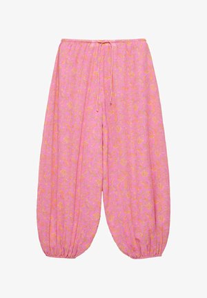 PULL&BEAR, PRINTED SAROUEL - TROUSERS - Pantalon classique - pink