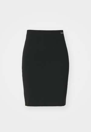 Calvin Klein Jeans MILANO LOGO SKIRT - Pencil skirt - black