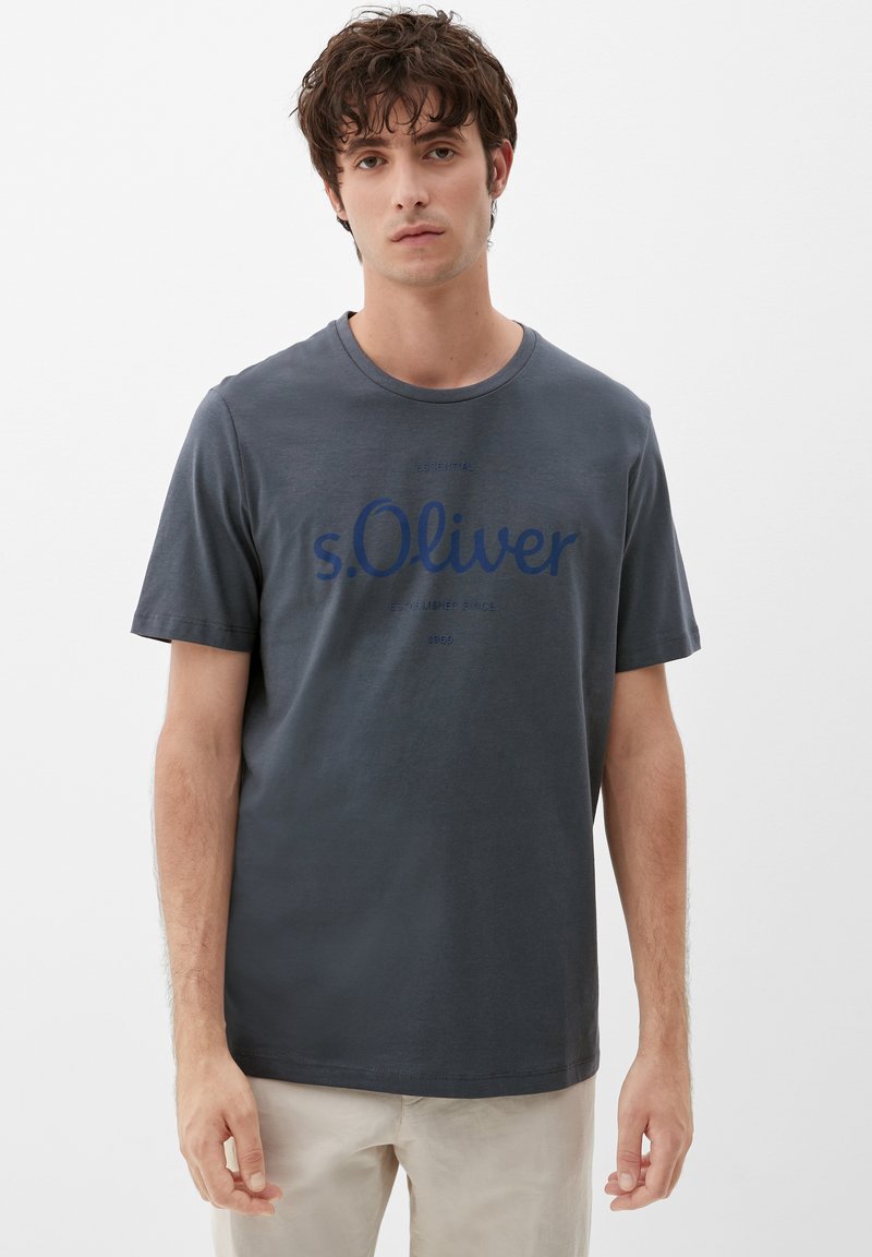 s.Oliver LOGO - T-shirt print - grey placed print