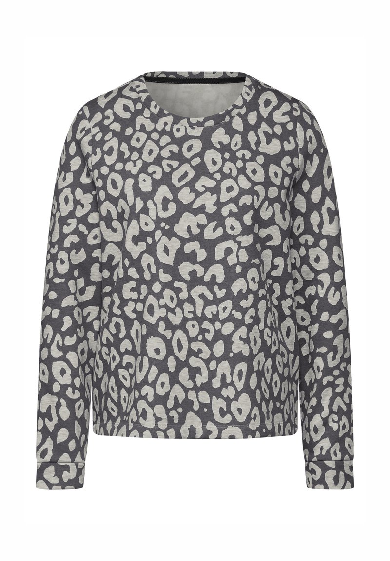Black Leopard Grey Animal Print Sweatshirt Street One MIT LEO