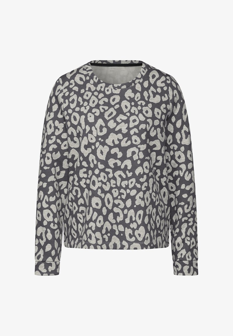 Black Leopard Grey Animal Print Sweatshirt Street One MIT LEO