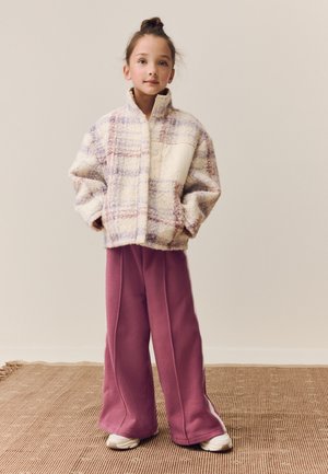 Next REGULAR FIT - BORG - Fleecejas - lilac ecru check