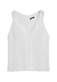Massimo Dutti FLOWING DOUBLE FABRIC GARMENT - Top - white