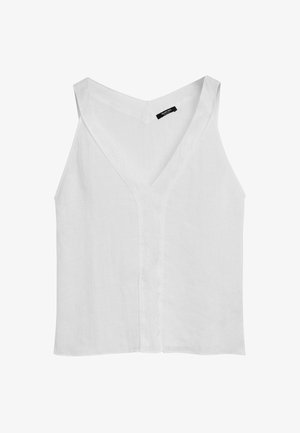 Massimo Dutti FLOWING DOUBLE FABRIC GARMENT - Débardeur - white
