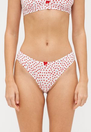 HEART THONG - Thong - white/red