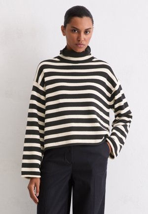 Strickpullover - striped deep night blue
