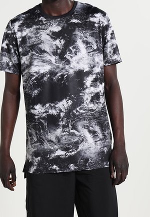 T-shirt med print - black