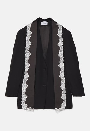 OVERSIZE TAILORED CADY WITH SCARF - Blazer - black