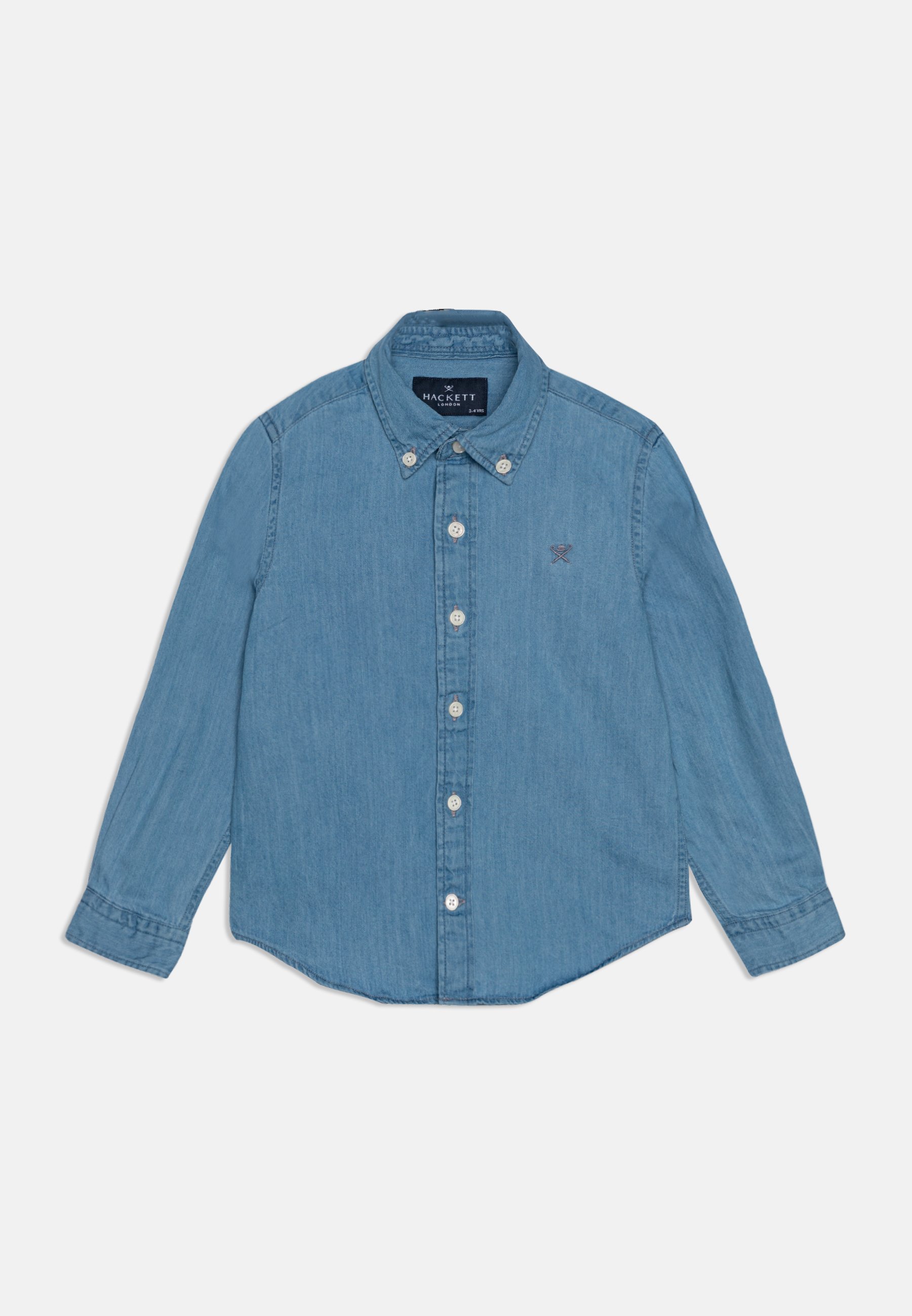 Hackett London Herren Freizeithemd – Baumwolle-Leinen, Kariert, Slim Fit, Regular Fit, Blau