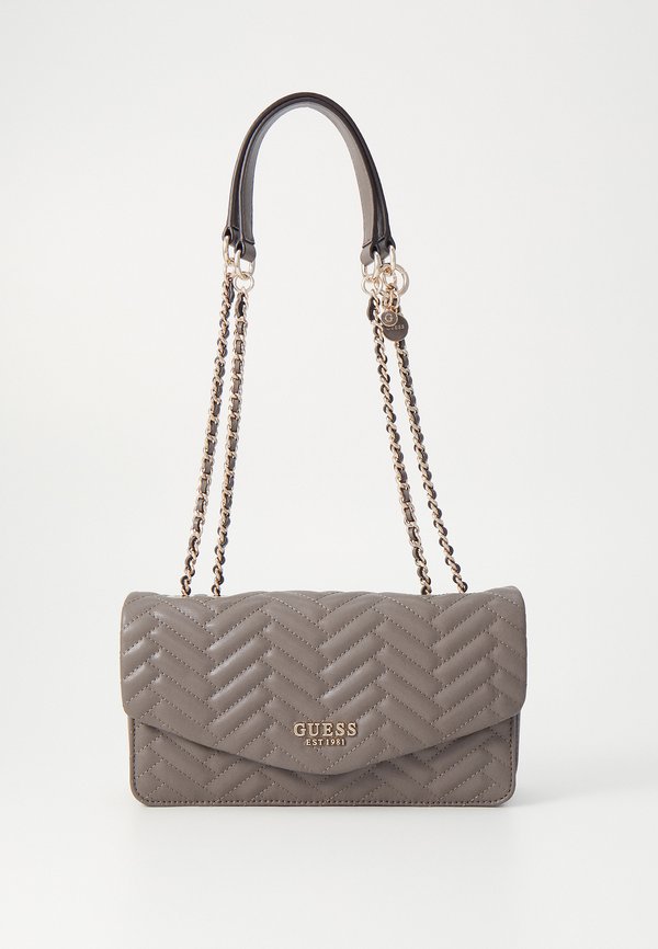 ANNING CONVERTIBLE XBODY FLAP - Cross body bag - dark taupe