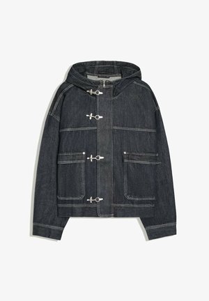 Bershka, HOODED WITH CLASPS - JACKET - Veste en jean - royal blue