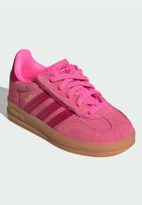 adidas GAZELLE INDOOR CF EL I UNISEX - Zapatos de bebé - lucid pink team victory red gold metallic — photo 2