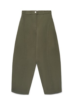 Calliope, PANTALONE LUNGO TINTA UNITA - Trousers - verde militare scuro