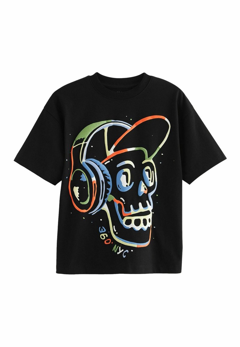 Next RELAXED FIT SHORT SLEEVE GRAPHIC STANDARD - T-shirts print - black skull