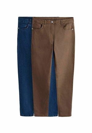 2 PACK  - Slim fit jeans - blue mid brown