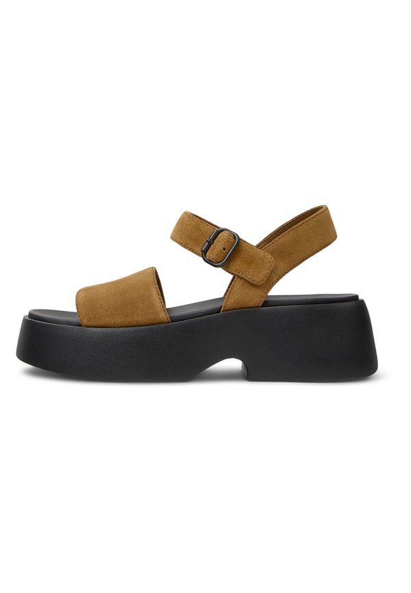 TASHA - Plateausandalette - mittelbraun