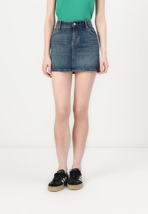 MICRO MINI TEST  - Farkkuhame - medium wash