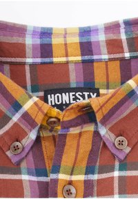 Honesty Rules CHECK - Vapaa-ajan kauluspaita - dark purple mustard