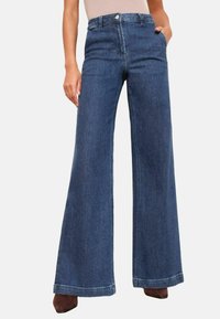 PETITE  POCKET TAILORED  - Wide leg - mid wash