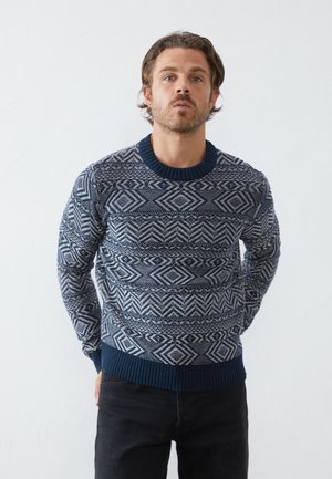 Strickpullover - dark blue/anthracite