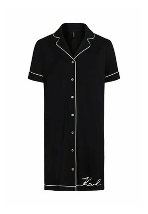 KARL LAGERFELD, KARL LAGERFELD SLEEPWEAR TOP SIGNATURE SHIRT - Chemise de nuit / Nuisette - black