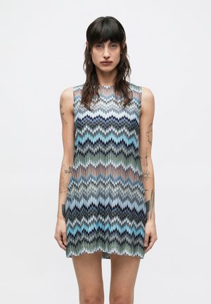 SLEEVELESS SHORT DRESS - Rochie tricotată - multi-coloured/blue tones