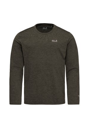Jack Wolfskin, TRAIL LS M - Long sleeved top - obsidian moss
