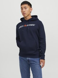 Jack & Jones - JJECORP LOGO - Jersey con capucha - navy blazer Imagen en miniatura 1