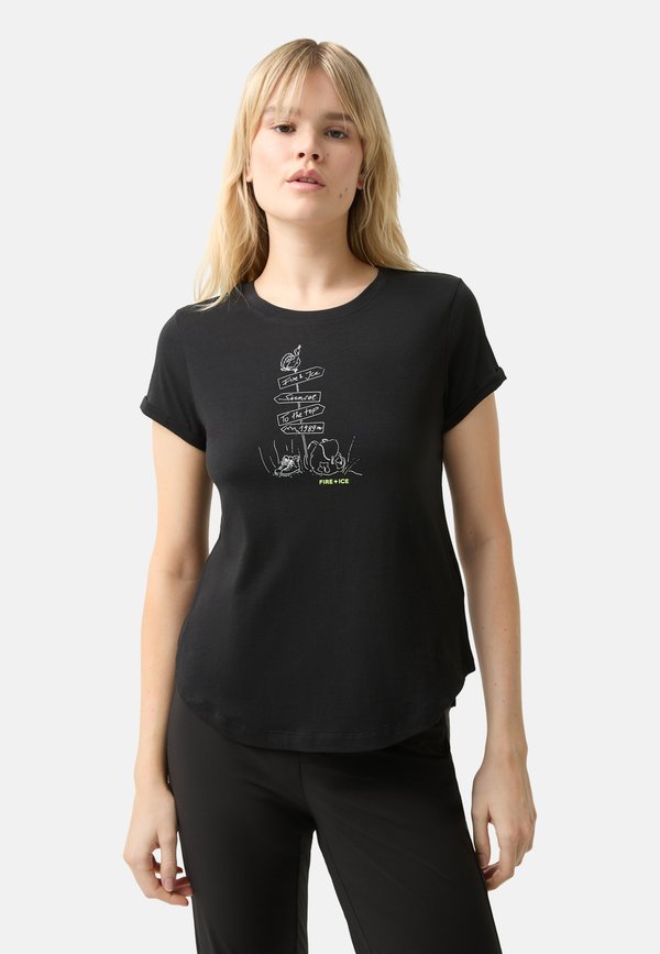 DEBRA4 - T-Shirt print - schwarz weiß