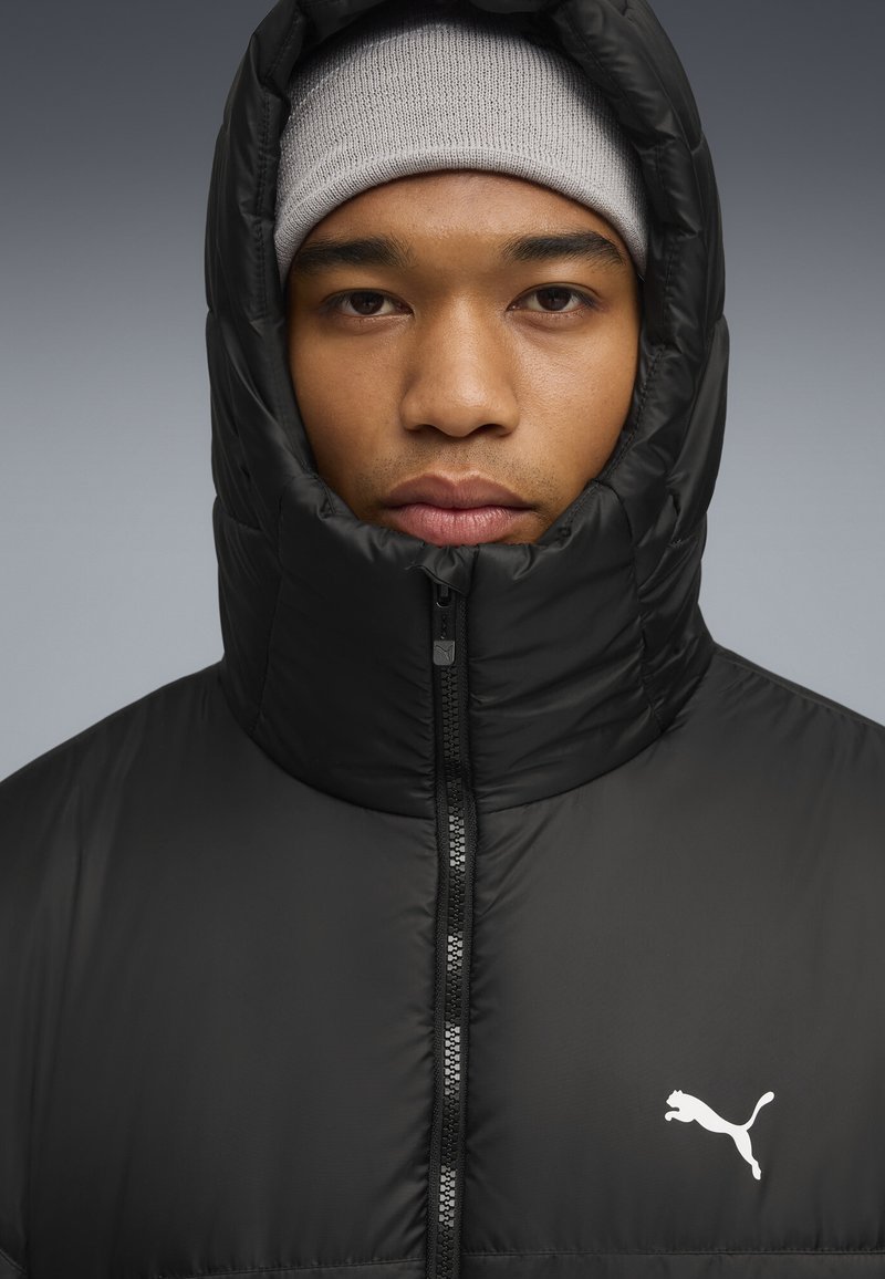 Puma ESSENTIALS WATTIERTE KAPUZEN - Zimní bunda - black